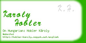 karoly hobler business card
